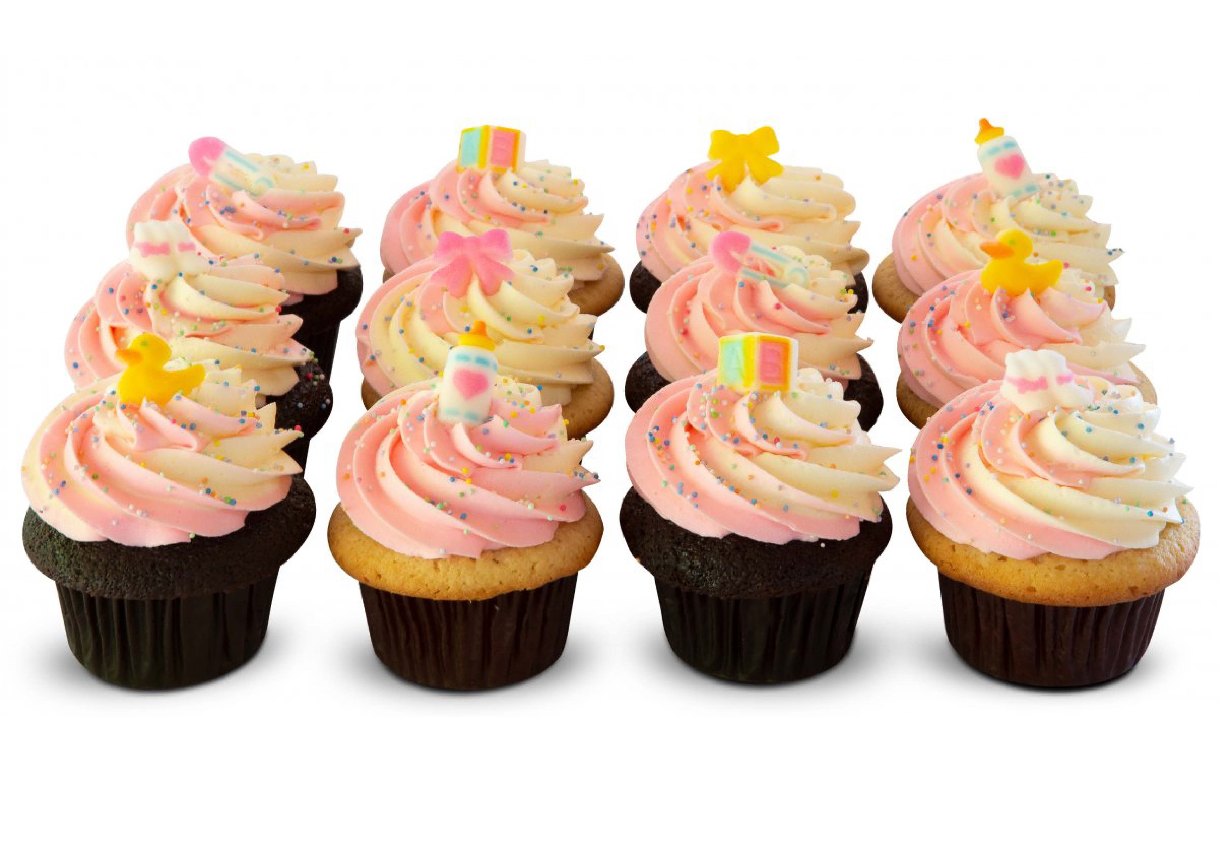 babyshower cupcake dozen